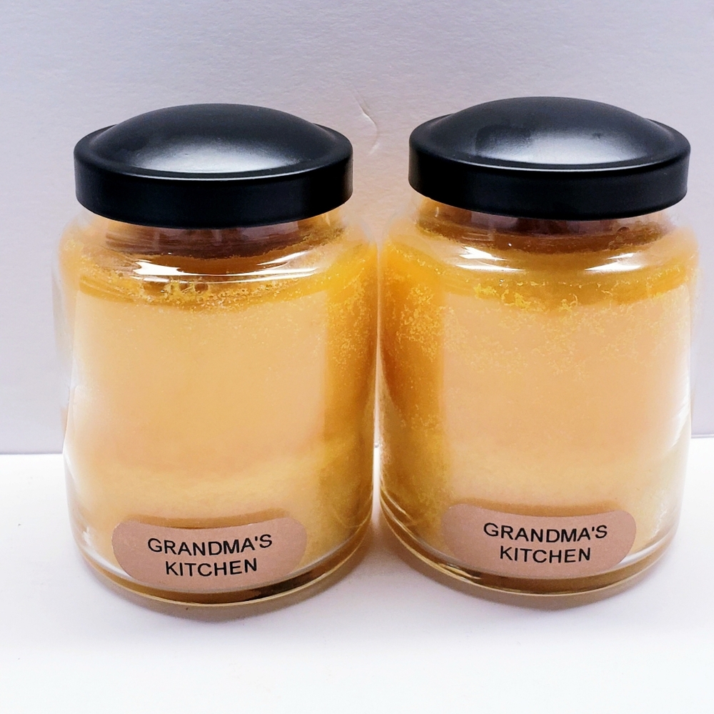 GRANDMA'S KITCHEN -A Cheerful Giver Baby Jar Single Wick Candle, 6 oz (2 pack)